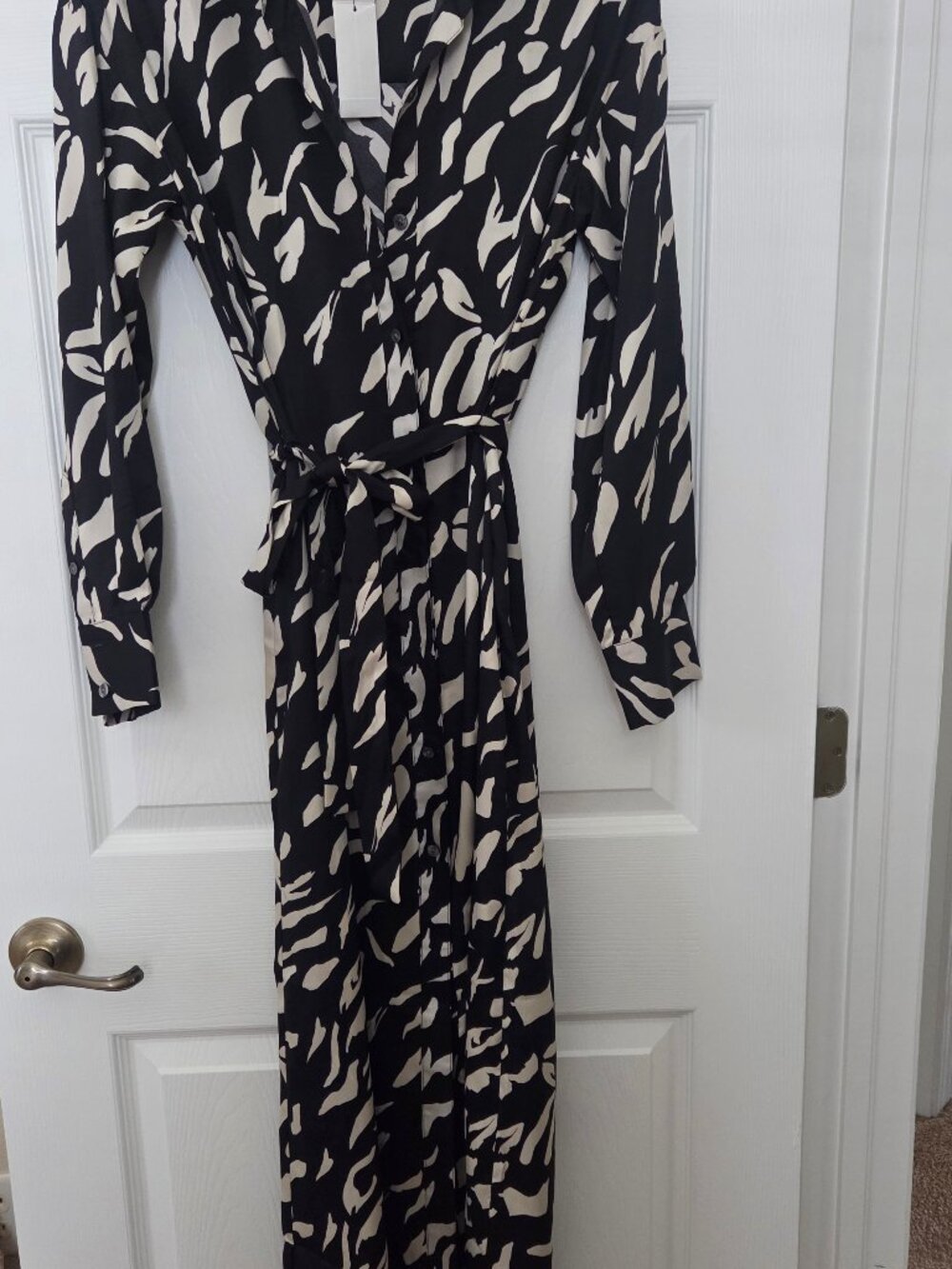NWT Banana Republic Black and Tan Shirt Dress Size XS
